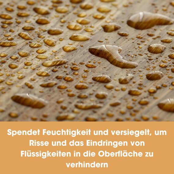 Furniture Clinic -Schneidebrett-Pflegeset, zum Reinigen, Pflegen und Schützen - Enthält: 250 ml Schneidebrettöl, 250 ml Schneidebrettconditioner und einem fusselfreie Tüch