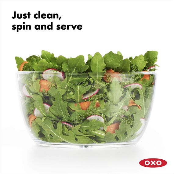 OXO Good Grips Salatschleuder mit Sieb und Deckel – zum Waschen und Trocknen von Salat
