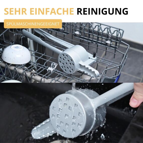 Westmark Pommespresse – Churropresse, Kartoffelpresse aus hochwertigem Aluminium – Für Kartoffel, Churros & Pommes – Silber, 41 cm