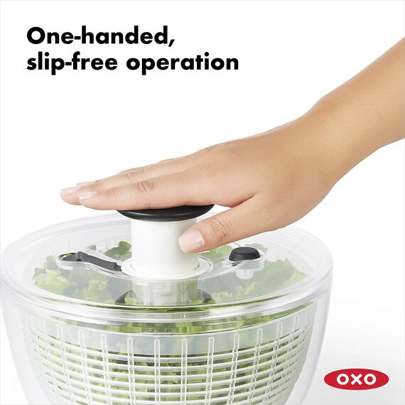 OXO Good Grips Salatschleuder mit Sieb und Deckel, klein – zum Waschen und Trocknen von Salat und Kräutern