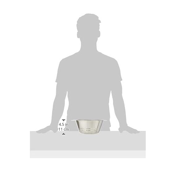 WMF Gourmet Sieb Edelstahl 24 cm, Seiher mit großen Löchern, Nudelsieb, Küchensieb, Cromargan Edelstahl, spülmaschinengeeignet