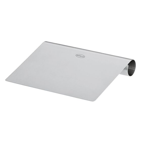 RÖSLE Spachtel, Hochwertiger Teigspachtel als Back- und Kochhelfer, Edelstahl 18/10 matt, Spülmaschinengeeignet, 15 x 11,5 x 2,5 cm