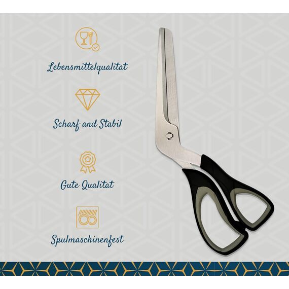 RAAFI Grey Scharf Pizzaschere zum Schneiden von Pizza wie ein Profi. Pizzaschere Spülmaschinenfe (Grey)