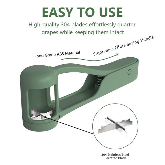 WhiteRhino Traubenschneider Obstschneider für Kleinkinder Baby, Weintrauben Schneider,Trauben Kirschtomaten Erdbeerschneider Viertelschneider Werkzeug Für Gemüse Obstsalat Kuchendekoration