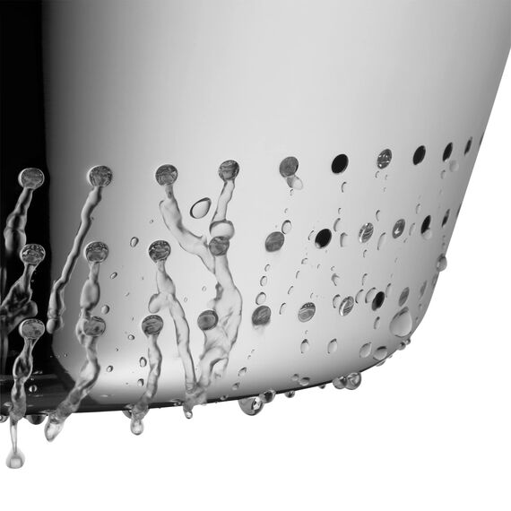 WMF Gourmet Sieb Edelstahl 24 cm, Seiher mit großen Löchern, Nudelsieb, Küchensieb, Cromargan Edelstahl, spülmaschinengeeignet