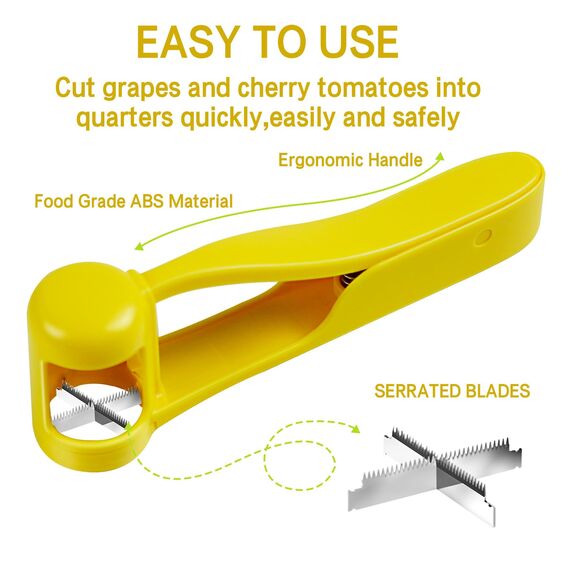 WhiteRhino Traubenschneider Obstschneider für Kleinkinder Baby, Weintrauben Schneider,Trauben Kirschtomaten Erdbeerschneider Viertelschneider Werkzeug Für Gemüse Obstsalat Kuchendekoration