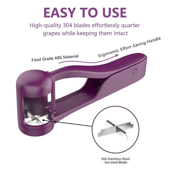 WhiteRhino Traubenschneider Obstschneider für Kleinkinder Baby,Weintrauben Schneider,Trauben Kirschtomaten Erdbeerschneider Viertelschneider Werkzeug Für Gemüse Obstsalat Kuchendekoration