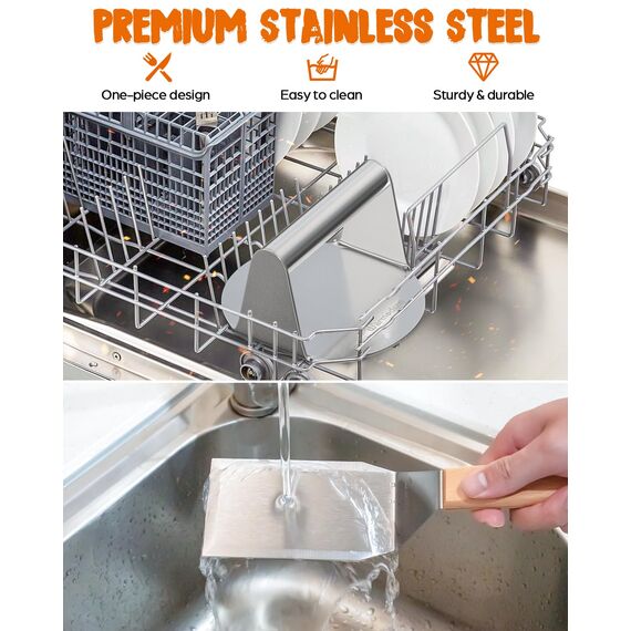 Warmodern Burgerpresse Set 3-TLG aus Edelstahl inkl.5,5 Zoll Round Smash Burger Press, Burgerglocke, Wender, Professionelles Edelstahl Burgerpresse Grillzubehör für Leckere Hamburger, Pattie