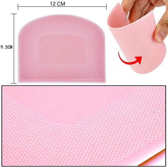 Teigschaber Teigschaberkarte Silikon 2 Stück,Dough Scraper Card Spatelset für Kuchen, Pizza, Brotschneiden, Küchenbedarf für Brot Backen Kuchen Enthusiasten Anfänger Profi Bäcker