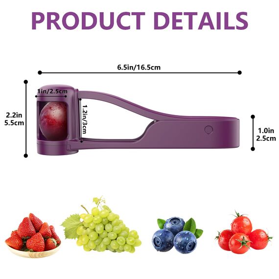 WhiteRhino Traubenschneider Obstschneider für Kleinkinder Baby,Weintrauben Schneider,Trauben Kirschtomaten Erdbeerschneider Viertelschneider Werkzeug Für Gemüse Obstsalat Kuchendekoration