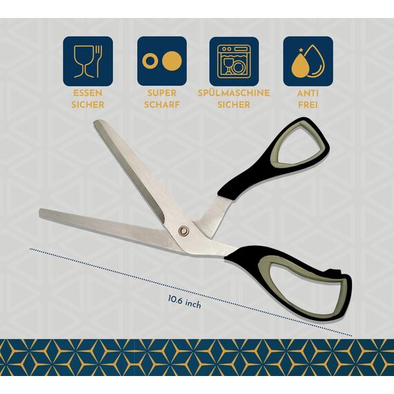 RAAFI Grey Scharf Pizzaschere zum Schneiden von Pizza wie ein Profi. Pizzaschere Spülmaschinenfe (Grey)