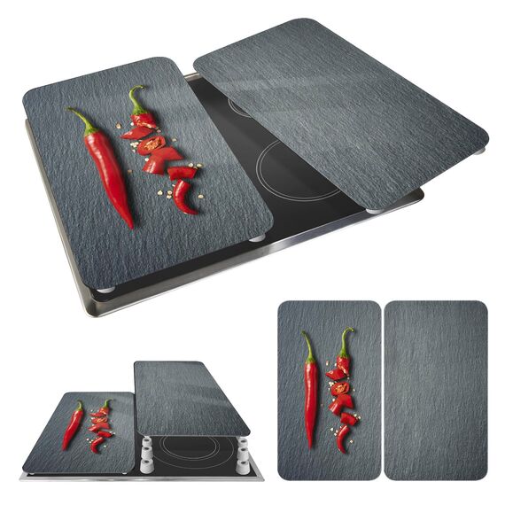 Herdabdeckplatten Universal Cayenne 2er Set