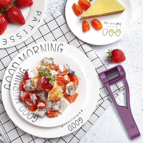 WhiteRhino Traubenschneider Obstschneider für Kleinkinder Baby,Weintrauben Schneider,Trauben Kirschtomaten Erdbeerschneider Viertelschneider Werkzeug Für Gemüse Obstsalat Kuchendekoration