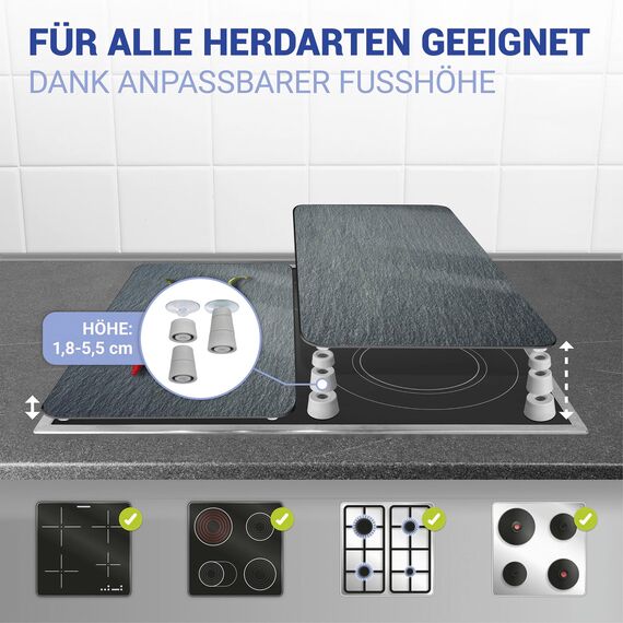 Herdabdeckplatten Universal Cayenne 2er Set