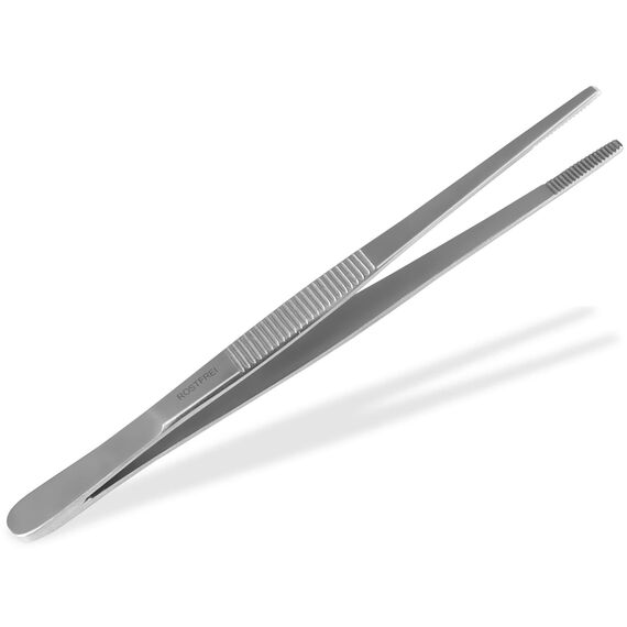 Küchenpinzette, Grillpinzette, Kochpinzette, Pinzette Edelstahl Gerade (14,0 cm)