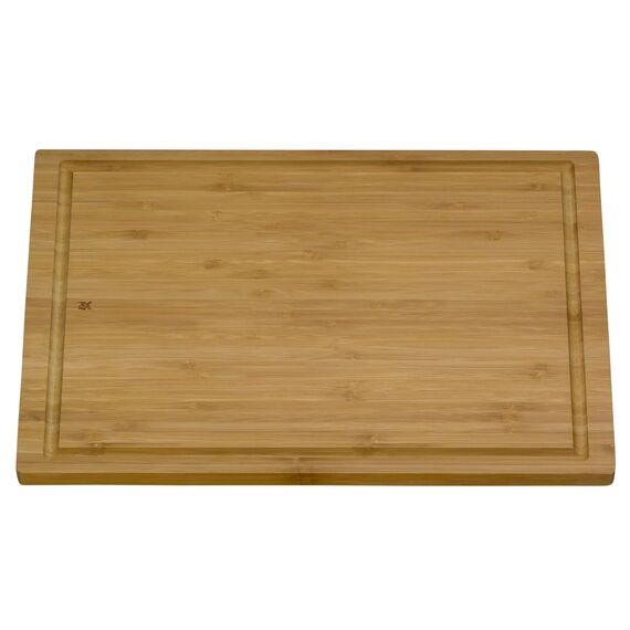 WMF Schneidebrett Bambus natur, 45 x 30 x 1,9 cm, Schneidebrett Holz, Bambus Brett, Holzbrett groß - Tranchierbrett mit Saftrille - Küchenbrett klingenschonend