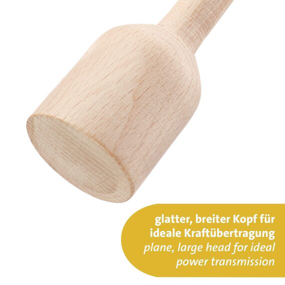 Westmark Kartoffel- und Kraut-Stampfer – robuster Handstampfer, ideal für Kartoffeln, Sauerkraut und zum Fermentieren von Gärgut, mühelose Anwendung – Buchenholz