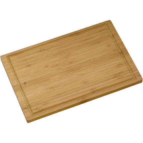 WMF Schneidebrett Bambus natur, 45 x 30 x 1,9 cm, Schneidebrett Holz, Bambus Brett, Holzbrett groß - Tranchierbrett mit Saftrille - Küchenbrett klingenschonend