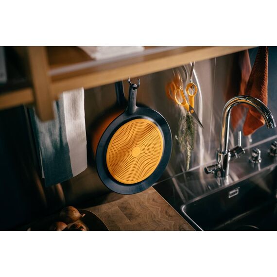 Fiskars Spritzschutz, Ø 30 cm, Kunststoff/Silikon, Functional Form, Schwarz/Orange, 1027305