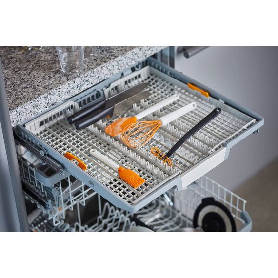 Fiskars Silikonpinsel, Länge: 19 cm, Kunststoff/Silikon, Orange/Weiß, Functional Form, 1023614