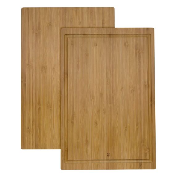 WMF Schneidebrett Bambus natur, 45 x 30 x 1,9 cm, Schneidebrett Holz, Bambus Brett, Holzbrett groß - Tranchierbrett mit Saftrille - Küchenbrett klingenschonend
