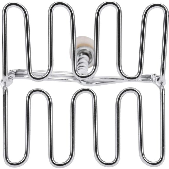 Westmark Kartoffelstampfer, Länge: 34 cm, Rostfreier Edelstahl/Holz, Silber/Hellbraun, 61272270