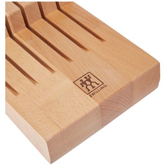 ZWILLING Schubladen-Einsatz für Küchenmesser aus Holz, Aufbewahrung für 12 Messer, 41 x 15,5 x 4,8 cm, Braun