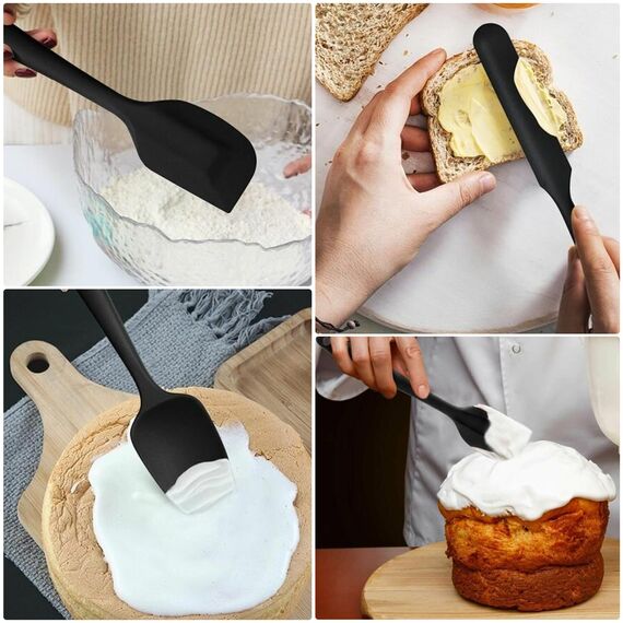 Pfannenwender aus Silikon, 5 Stück, für die Küche, zum Backen, hitzebeständig, für Maryse, Gebäck, Lebensmittel, zum Kochen und Mischen, BPA-frei (mehrfarbig)