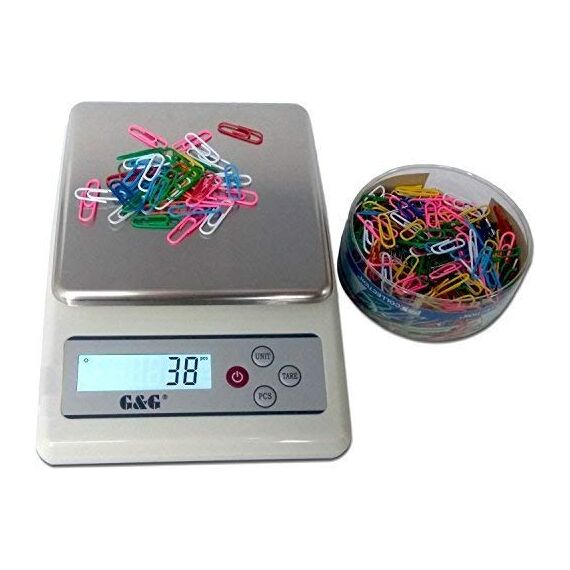 G&G KF6K Küchenwaage, 6kg /0.1g, einstellbare Abschaltautomatik, Feinwaage Digitalwaage, mit Netzteil und Batterien