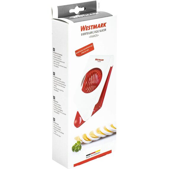 Westmark Eierteiler, Kunststoff/Rostfreier Edelstahl, ca. 18 cm lang, Famos, Weiß/Rot, 11862260