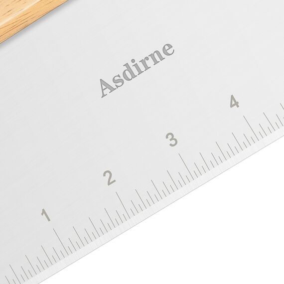 Asdirne Teigschneider, Teigschaber mit Holzgriff und lebensmittelechter Edelstahlklinge, Gebäckschaber, 15 cm, 2 Stück