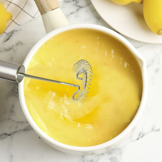 wenco Spiralbesen und Schneebesen zum Rühren, Mischen, Schlagen, Aufschäumen - 22cm aus Edelstahl – Spülmaschinengeeignet, Silber