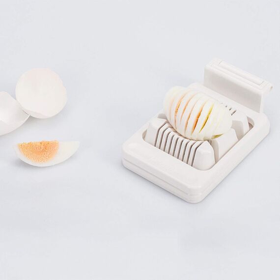 Westmark Kombi-Eierteiler/Eierstückler, einzeln gespannte Schneiddrähte aus Edelstahl, Kunststoff/Rostfreier Edelstahl, Weiß, 10752260