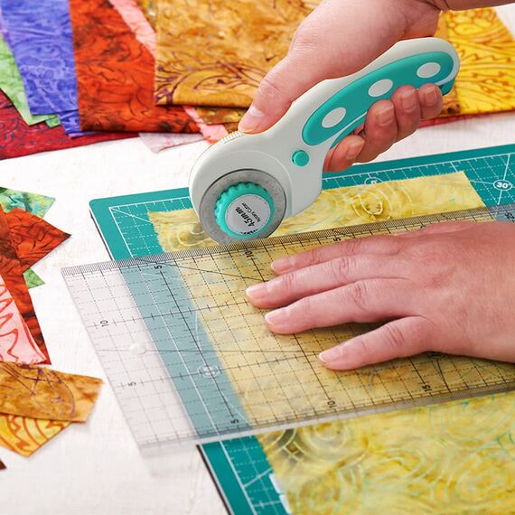 Headley Tools Rollschneider mit 9 zusätzlichen Klingen, ergonomischer Griff, Sicherheitsverschluss für Stoff, Leder, Handwerk, Nähen, Quilten, perfekt für Links- und Rechtshänder