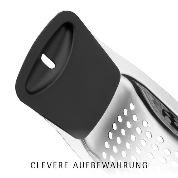 WMF Spätzle-Profi 35 x 14 cm, Spätzlereibe mit Teigschaber, Spätzlehobel, Cromargan Edelstahl, Einhängerille, spülmaschinenfest