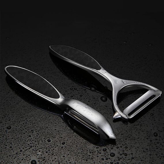 Sparschäler Schäler Edelstahl Zweischneidig Pendelklinge Rostfrei Spülmaschinengeeignet, 2PCS für Küche für Obst Karotten Auberginen Paar Mango Gurken Schokolade mit ergonomischem rutschfesten Griff