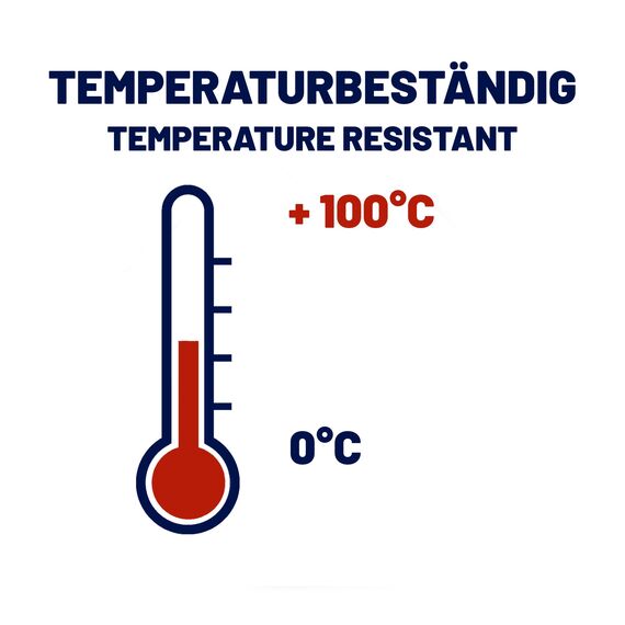 thermohauser Messbecher m. geschlossenem Griff, 1000 ml, Kunststoff PP, blaue Skala in Litern und Millilitern, Klar
