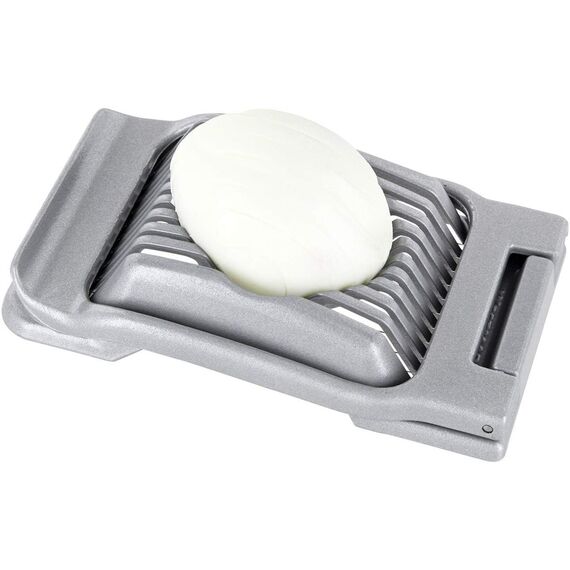 Westmark Eierteiler für runde und ovale Scheiben, einzeln gespannte Schneiddrähte aus Edelstahl, Aluminium/Rostfreier Edelstahl, Duplex, Grau, 10202260