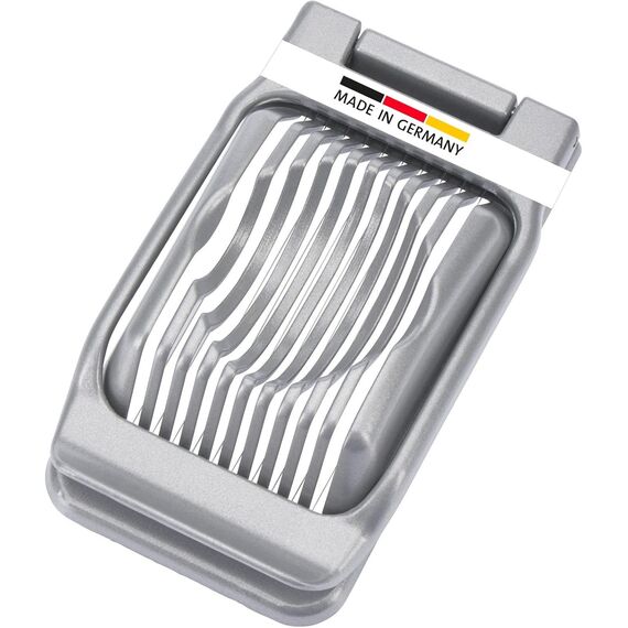 Westmark Eierteiler für runde und ovale Scheiben, einzeln gespannte Schneiddrähte aus Edelstahl, Aluminium/Rostfreier Edelstahl, Duplex, Grau, 10202260