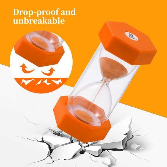 6 Stück Bunter Sanduhren für Kinder,Buntes Sanduhren Set 1/3/5/10/15/30 Minuten,Zeitmesser Sanduhren für das Leben der Kinder,Lernen,Spiel Timing,Kreative Geschenke (C-6 Stück)