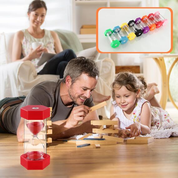 8 Stück Bunter Sanduhren für Kinder,Buntes Sanduhren Set 1/3/5/8/10/15/20/30 Minuten,Zeitmesser Sanduhren für das Leben der Kinder,Lernen,Spiel Timing,Kreative Geschenke (D-8 Stück)