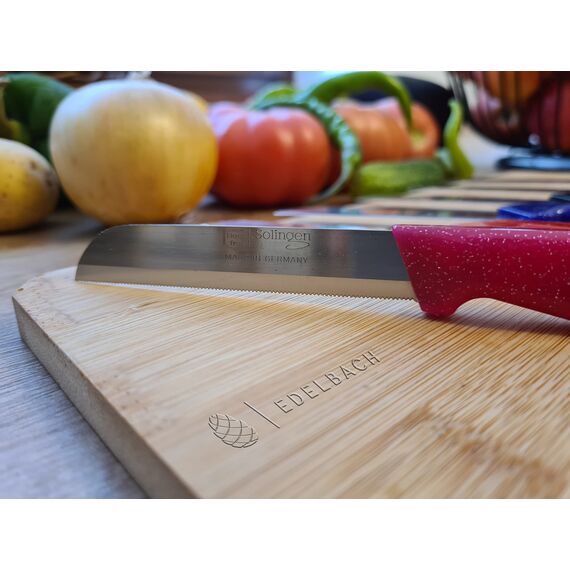 Edelbach Solingen Küchenmesser Set | Made in Germany Solingen Set, Obstmesser, Gemüsemesser, Schälmesser, sehr scharf | Allesschneider Edelstahl | Kneipchen Messer (6x Küchenmesser)