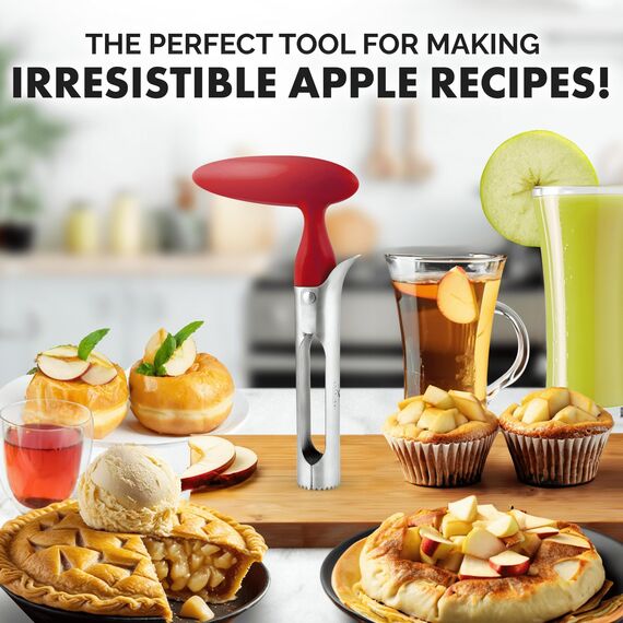 Zulay Kitchen premium apfelentkerner - einfach zu bedienen und durable apfelentkerner remover für birnen, paprika, fuji, honeycrisp, gala und pink lady äpfel - edelstahl beste küchen-geräte cupcak