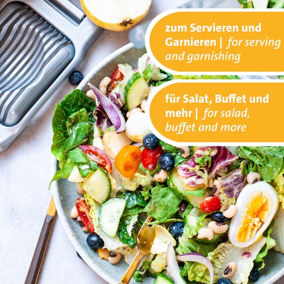 Westmark Set, 2tlg., 1 Eierteiler für runde und ovale Scheiben + 1 Eidorn/Eierpieker, Aluminium/rostfreier Edelstahl/Kunststoff, Duplex, Silber/Rot/Weiß, 102022E6