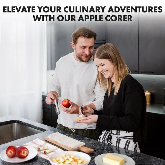 Zulay Kitchen premium apfelentkerner - einfach zu bedienen und durable apfelentkerner remover für birnen, paprika, fuji, honeycrisp, gala und pink lady äpfel - edelstahl beste küchen-geräte cupcak