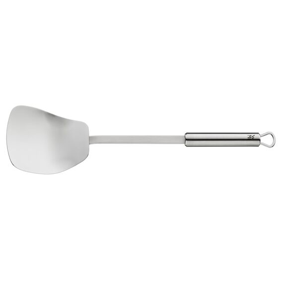 WMF Profi Plus Küchenhelfer Set Edelstahl 7-teilig, Küchenbesteck, Ständer mit 6 Helfern, Schöpflöffel, Schaumlöffel, Wokwender, Wender, Schneebesen, Gemüseschäler, Cromargan Edelstahl, spülmaschinengeeignet