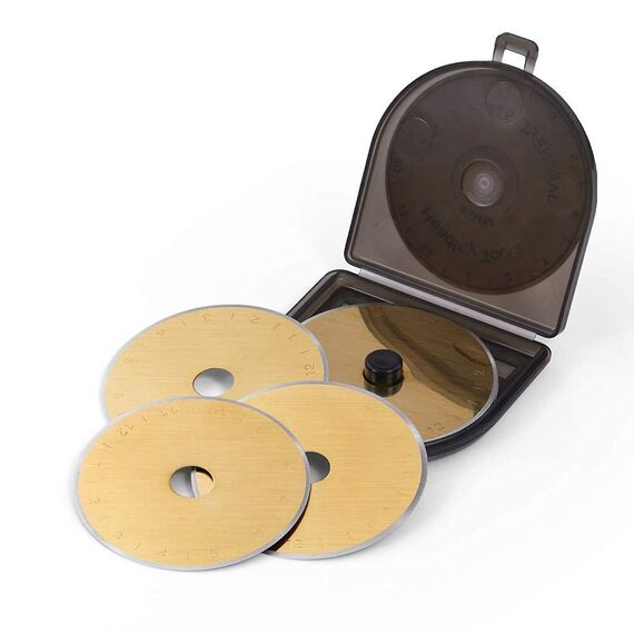 Headley Tools Rollschneider Ersatzklingen 45mm (15 Stück-Titan Farbe) passen auf alle 45mm Rotary Cutter