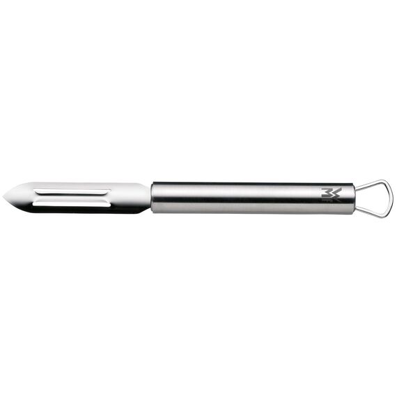 WMF Profi Plus Küchenhelfer Set Edelstahl 7-teilig, Küchenbesteck, Ständer mit 6 Helfern, Schöpflöffel, Schaumlöffel, Wokwender, Wender, Schneebesen, Gemüseschäler, Cromargan Edelstahl, spülmaschinengeeignet