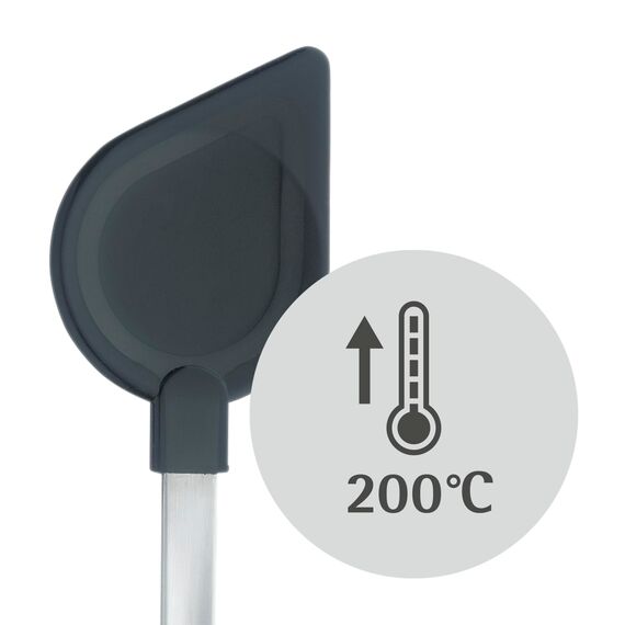 WMF Profi Plus Kochlöffel 32 cm, Cromargan Edelstahl teilmattiert, Silikon spülmaschinengeeignet, hitzebeständig bis 200°C