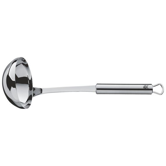 WMF Profi Plus Küchenhelfer Set Edelstahl 7-teilig, Küchenbesteck, Ständer mit 6 Helfern, Schöpflöffel, Schaumlöffel, Wokwender, Wender, Schneebesen, Gemüseschäler, Cromargan Edelstahl, spülmaschinengeeignet